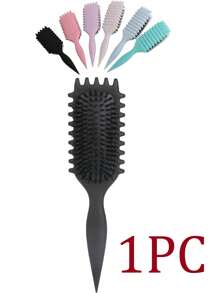 Nuevo set de cepillos para definir el rizado, 1 pieza Cepillo redondo limpiador de cabello, 1 pieza Cepillo moldeador y definidor de rizo para cabello rizado de mujer, diseñado por Candybrush