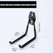 Ganchos de Utilidad para Almacenamiento de Garaje, Organizador de Herramientas de Jardín para Garaje, Ganchos de Montaje en Pared para Utilidades, Organizador de Almacenamiento de Herramientas de Alta Resistencia - F - Ver 7