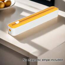 塑料厨房薄膜切割器和分配器 - 整理保鲜膜、烘焙纸和锡箔 - 食品包装必备厨房储存工具，最大容量为直径 4.5 厘米/1.77 英寸的厨房用纸