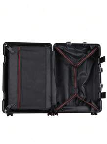 一個黑色20寸帶鋁製框架手提行李箱,ABC 硬殼行李箱，帶萬向輪和 TSA 鎖,, 帶鋁製框架手提行李箱,ABC 硬殼行李箱，帶萬向輪和 TSA 鎖,, 帶鋁製框架手提行李箱,ABC 硬殼行李箱，帶萬向輪和 TSA 鎖,, 帶鋁製框架手提行李箱,ABC 硬殼行李箱，帶萬向輪和 TSA 鎖,, 帶鋁製框架手提行李箱,ABC 硬殼後備箱，旅行必需品，短期旅行，公差出行，甜蜜旅行，日常通勤，返學回校-大容量時尚結實耐磨靜音箱 - 黑色 - 查看 4