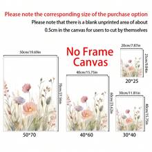 3 件套 3 幅植物花卉帆布艺术印刷品 - 水彩花卉墙壁海报 - 装饰艺术、极简主义、波西米亚风格 - 风景主题 - 适用于客厅、卧室、家庭办公室装饰 - 送给艺术爱好者的完美礼物 - 3pcs - 查看 2