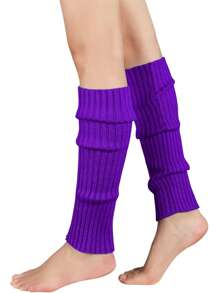 Women's Orange Leg Warmers, Neon Ribbed Leg Warmers, 80s/90s Party, Sports, Yoga, Y2K Style Fashion Accessory, Comfortable & Warm - Multicolor - View 18