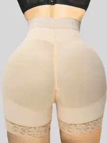 Black 4 Bones Slimming Pant Women's High Waist Shapewear Bottoms ,Body Shaperwear Panty ,Tummy Control And Butt Lifting Shorts,Waist Trainer Girdle Tightly Bind Body Zip Crotch,Daily Wear - Apricot - View 1