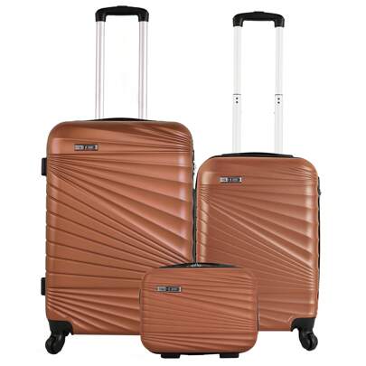 Well Home Ricondizionato - Set di 3 valigie rigide Valigia da cabina da 56 cm, valigia media da 66 cm e beauty case da 23 cm. Spedizione gratuita 24/72h.