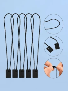 200pcs Polyester Clothes Hang Tag Strings, Durable Suspender Label Cords With Lock Clasps, Suitable For Garment Tags (Assorted Colors)