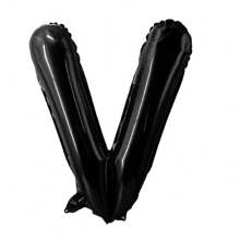 16 英寸黑色字母和数字气球铝箔氦气黑色字母派对气球聚酯薄膜气球字母和数字气球铝箔适用于生日婚礼周年派对装饰 - 黑色 - 查看 29