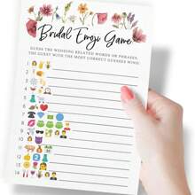 41 pièces, Jeu de douche nuptiale imprimé pour fête - 4 jeux et activités amusants pour 20 invités, impression recto-verso, comprend le bingo, le symbole, le marié et la mariée disent, vient avec des cartes de réponse