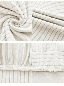 1PC, Swiss Roll, Dark Gray, L-Code Chair Cover, Four Seasons General, Elastic Non-Slip, Computer Chair Cover, Home General, L Code, Office, Stool Cover, Universal Backrest, Chair Cover - Jade White - View 9