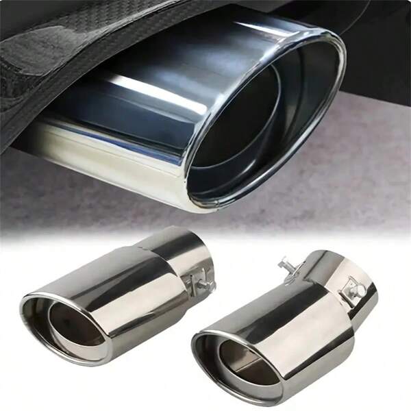 Ponteira Escapamento Aço Inox Saída Esportiva Automotivo Modelo Curvada ou Direto Universal