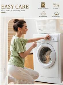 1 件白色毛绒毛毯大号单人床特大号豪华蓬松长毛绒毯子床上用品盖毯柔软舒适沙发毯适用于家庭、沙发、客厅大号单人床特大号多用途用于客厅、卧室和沙发 - 綠色 - 查看 5