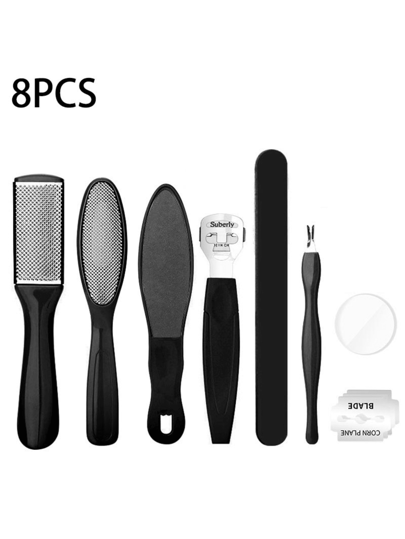 11 件/10 件/8 件/1 件通用足部磨砂套装足部刮痧板，10 合 1 足部工具包去角质清洁足部护理死皮去除 Coolus、刮痧、足部磨砂膏、足部护理、足部磨砂膏、足部锉刀、脚跟、老茧去除剂、足部磨砂膏