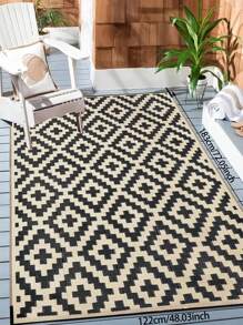 Waterproof Outdoor Rug, 5x8 Ft, Reversible Plastic Grass Patio Carpet For Garden, Camping, RV, Suitable For Yard, Patio, Balcony, Outdoor Entrance, Backyard, Bench, Picnic, Camping, Pool Deck, Black And Beige - Beige - View 6