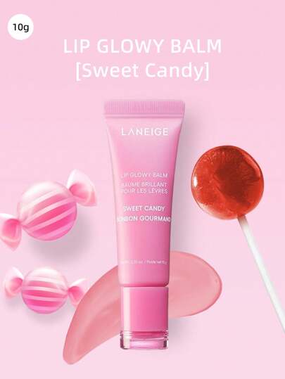 Laneige K-Beauty 10g Lipglanz Balsam Lipserum, Feuchtigkeitsspendend, Glänzend, Leicht, Feuchtigkeit spendend & Tönung mit Sheabutter, für trockene Lippen, Koreanisches Make-up, Süße Bonbons