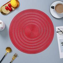 1pc/4pcs/6pcs Windproof Round Reusable Placemats, Heat Resistant Anti-Skid Table Mats For Home Kitchen, Hotel, Restaurants