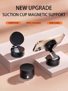Creative New Vacuum Super Strong Adsorption Mini Phone Stand, ABS Material Foldable Storage Waterproof Anti-Shake Slouchy Phone Holder, Suitable For Various Scenarios Like Home, Car, Kitchen For Any Phone Model Compatible With IPhone, Android Phone, Gift For Birthday, Family, Friends Magnetic, Car Accessories, Car Phone Holder