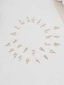 1PC S925 Sterling Silver Bracelet 26 Initial Letters A-Z Bracelet For Bestie Women Girls Daily Dressing Up Gift For Mom, Sisters, Girlfriend, Christmas Gift - Silver - View 2