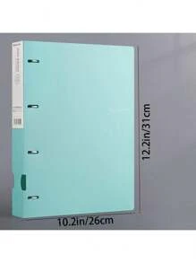 1pc Morandine Color A4 File Folder, D-Ring 4-Hole Document Organizer Binder,Back To School,School Supplies - Multicolor - View 7