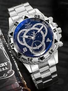 2 Pieces Of Men's Boutique Business Style Casual Quartz Watches Classic Fashion High-End Elegant Men's Watches Suitable For Parties And Daily