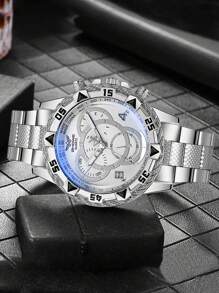 2 Pieces Of Men's Boutique Business Style Casual Quartz Watches Classic Fashion High-End Elegant Men's Watches Suitable For Parties And Daily