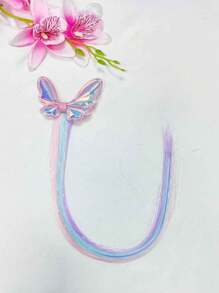 1pc Pink Purple Butterfly Style Ombre Hair Clip, Suitable For Daily Wear And Festivals