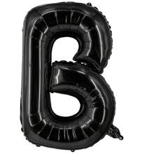16 英寸黑色字母和数字气球铝箔氦气黑色字母派对气球聚酯薄膜气球字母和数字气球铝箔适用于生日婚礼周年派对装饰 - 黑色 - 查看 36
