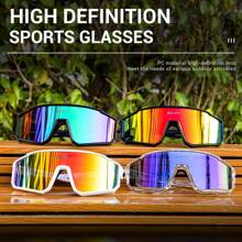 1pc SCVCN Men Sports Glasses Fashion Outdoor Bicycle Glasses MTB Cycling Glasses Road Bike Glasses Easy Comfort Casual Outfits Outdoor Cycling Glasses For Summer Beach Vacation,Outdoor,Travel - Multicolor - View 5