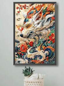 1 套时尚钻石画，带龙图案，圆形钻石，无框 - 彩色 - 查看 6