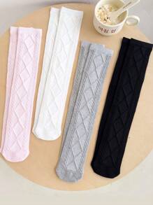 1 Pair Kids Thin Knee-High Socks,Princess Design Leg Warmers,Versatile Mesh Long Stockings For Girls, Spring/Summer