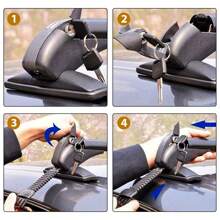 Lockable Aluminium Car Roof Rack Bars Without Rail Anti Theft Luggage Carrier - Black - View 8