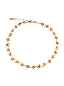 1pc Stainless Steel Asymmetric Chain Necklaces For Women Fashion Silver Gold Color Chain Necklace Men Jewelry Gift - Necklace - View 9