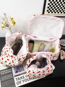 3pcs/Set Makeup Organizer Bag, Travel Toiletry Bag, Cosmetic Storage Pouch For Home, School, Dorm, Large Capacity Makeup Bag For Women, Grooming Kit For Men Beach Essentials Back To School