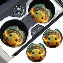 2 件装 海龟鲸鱼动物图案汽车杯垫 时尚速干防滑汽车杯垫 - 均碼 - 查看 14