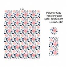 Natural Series Flowers Leaves Colored Pattern Polymer Clay Transfer Paper Disposable Stickers Printing Paper Earrings Making