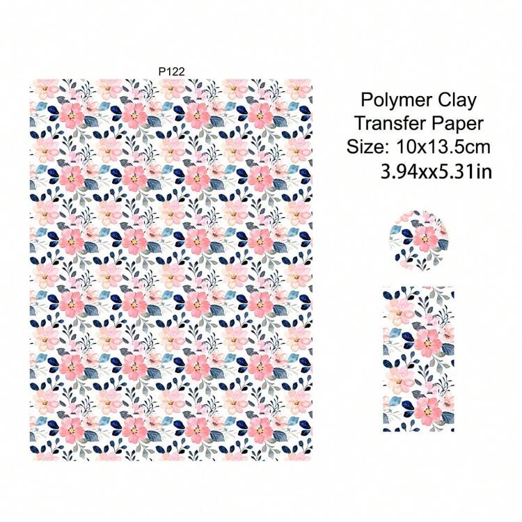 Natural Series Flowers Leaves Colored Pattern Polymer Clay Transfer Paper Disposable Stickers Printing Paper Earrings Making - Transfer Paper - View 2