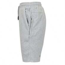 3-Pack Men's Tech Fleece Jogger Lounge Sweat Shorts With Zipper Pockets (Sizes, S-2XL) - Heather Grey - Navy - Red - View 3