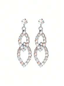 Fashion Glamorous CZ Crystal Earrings Stud Wedding Party Graduation Jewelry 1 Pair