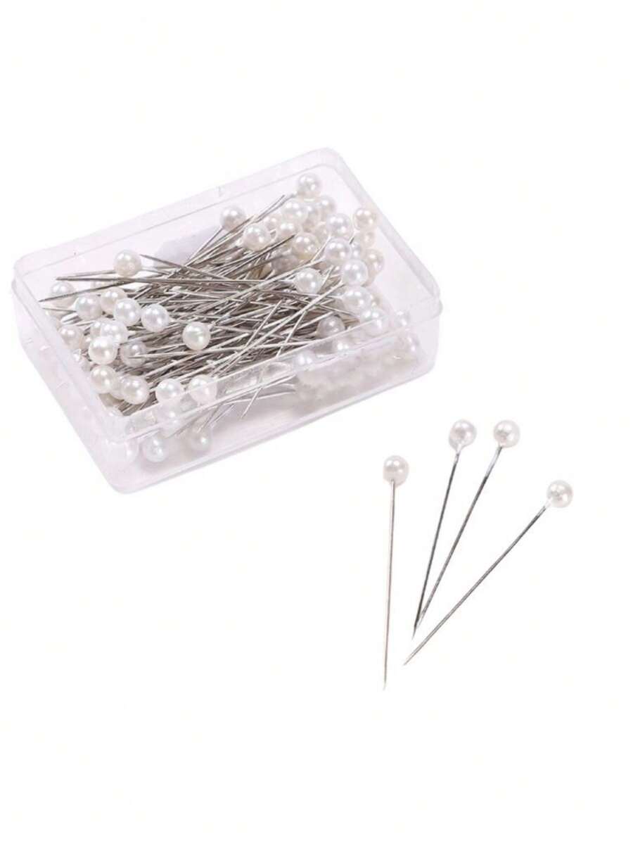 Women Brooch, Headscarf Pins, Scarf Accessories, Hijab Pins - White - View 1