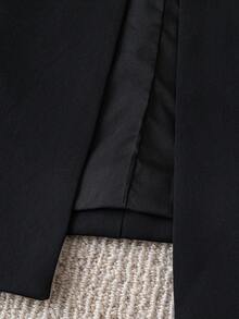 Women's Fashionable Lapel Collar Long Sleeve Jacket And Shorts Suit Set