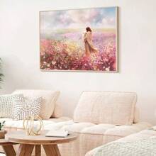 1pc Unframed Colorful Floral Jesus Lamb Of God Canvas Poster Print Shepherd's Care Lost Lamb Christian Art Aesthetic Painting Minimalist Wall Art Picture For Dorm,Apartment,Bedroom,Living Room,Modern Home Decoration - Multicolor - View 4