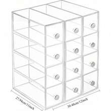 Transparent 4-Drawer Tower, Efficient Organization, Transparent Design, Suitable For A Variety Of Storage Needs