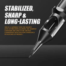 XNET 10pcs/Box 0.35mm Alloy Tattoo Cartridge Needle Round Liner RL RS RM M1 Disposable Sterilization For Machine Pen Handle - Light Grey - View 9