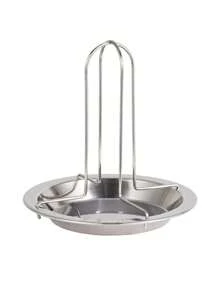 1pc Outdoor Camping Thick BBQ Grill, Carbon Steel Roasting Rack Nonstick Chicken Roaster Pan