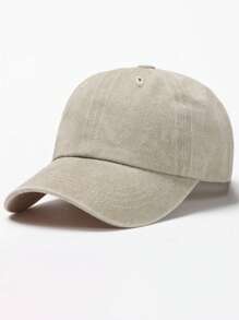 1 件女士纯色水洗棒球帽，适合春季、夏季、秋季户外活动