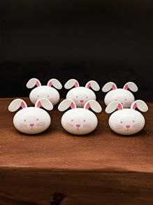 5pcs Rabbit Shaped Decorative Easter Eggs, Suitable For Easter Egg Hunting And Party Decor, Versatile Holiday Decoration - Multicolor - View 1