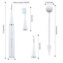 Hailicare Cepillo de dientes eléctrico 6 en 1, 5 niveles de intensidad, batería de larga duración, gran capacidad de limpieza para proteger la salud bucal, esencial para uso doméstico - Negro - Ver 10