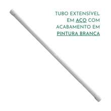 Extendable Shower Curtain Rod For Shower Room Changing Room - White - View 3