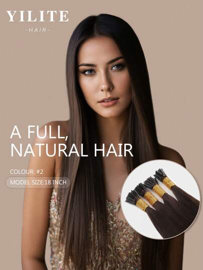 Yilite 22 Inch 100pcs I Tip Hair Extensions Human Hair Color 2 Dark Brown Long Straight Itip Human Hair Extensions Add Length Pre Bonded Extensions Remy Hair For Women