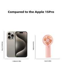 1pc 2-Battery Operated Mini Handheld Fan (Batteries Not Included), Comes With Lanyard. The Fan Runtime Depends On The Battery Capacity, Please Purchase High-Capacity Batteries. - Pink - View 4