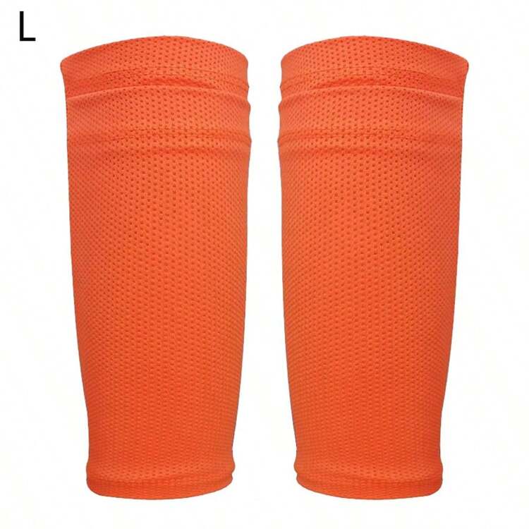 1 Pair Soccer Shin Guards With Pockets, Breathable Soft Double-Layer Sports Leg Protectors, Outdoor Sports Equipment - Multicolor - View 19