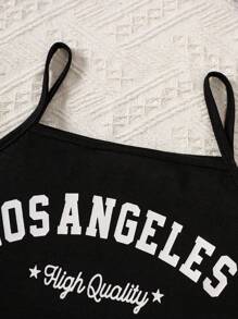 3 件套女童春夏时尚套装：长袖连帽斗篷、字母印花吊带背心和百褶裙，最佳春季返校礼物 - 紫色 - 查看 5